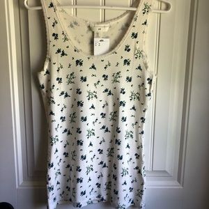 NWT blue rose lace tank top